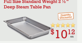 Full Size Standard Deep Steam Table Pan