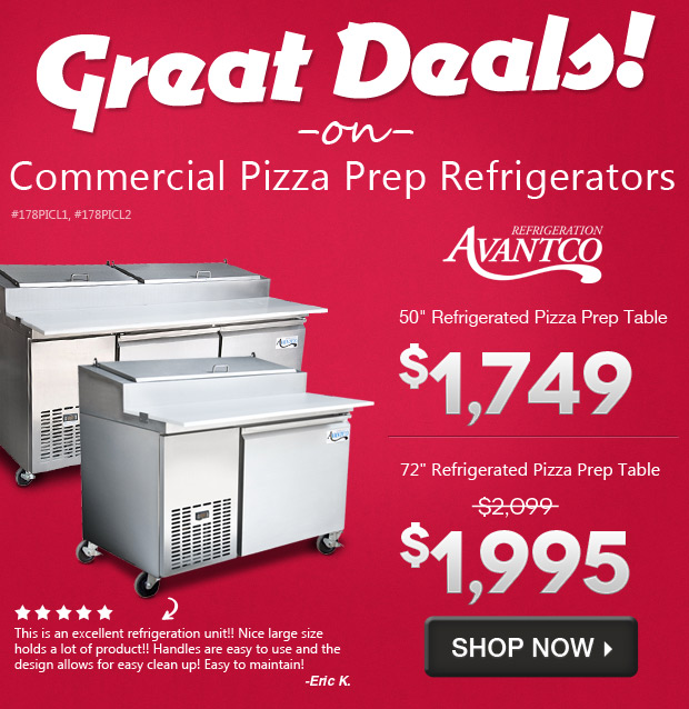Avantco Pizza Prep Tables