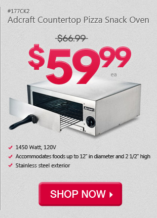 Adcraft CK-2 Countertop Pizza Snack Oven 