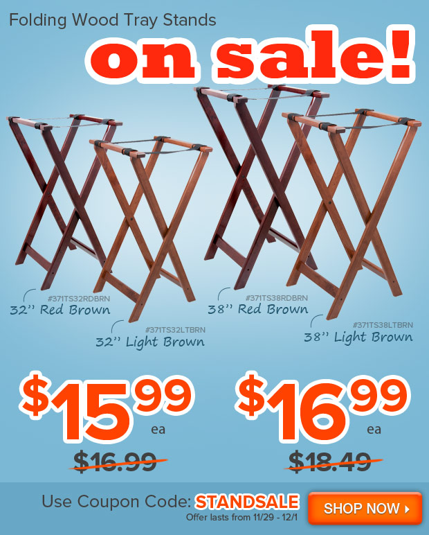 Folding Wood Tray Stands on Sale!