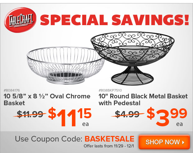 Special Savings on Tablecraft Baskets