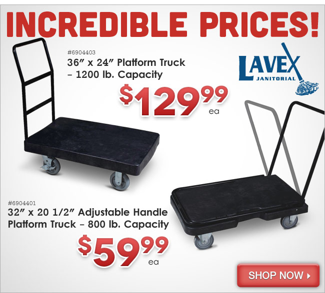 Platform Trucks at Incredible Prices!