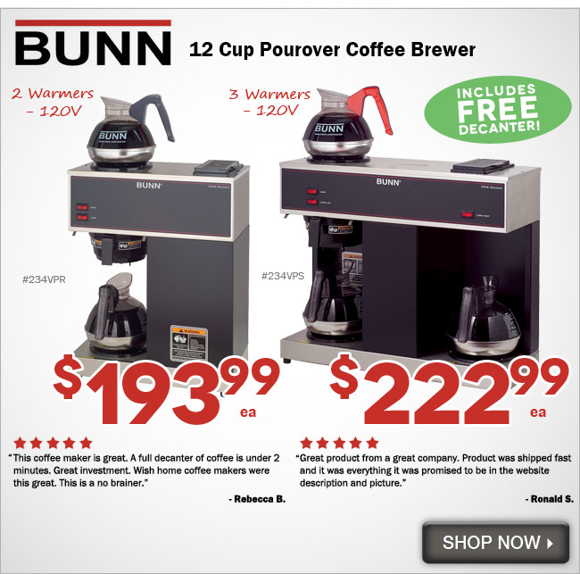 Bunn 12 Cup Pourover Coffee Brewer