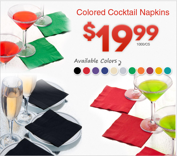 Colored Beverage Napkins
