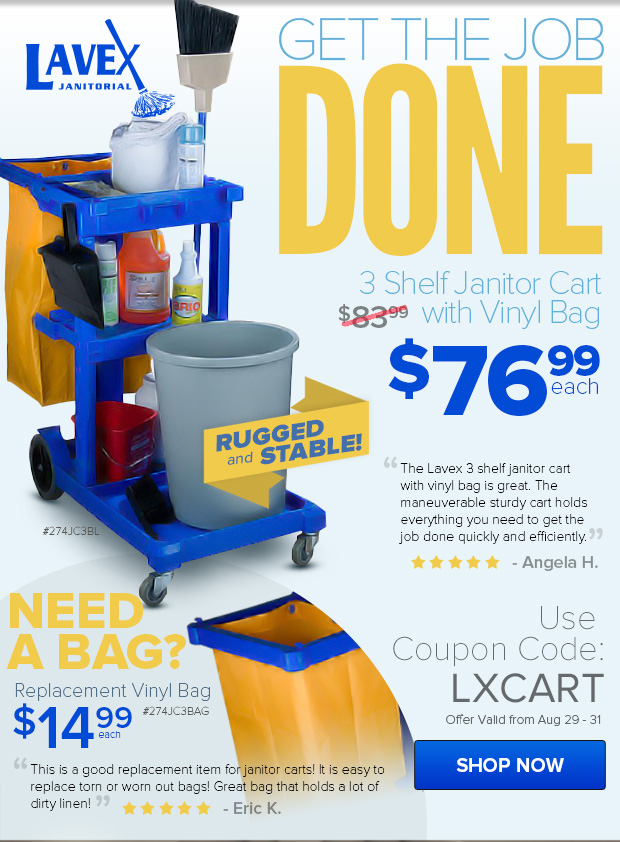 Lavex Janitor Cart on Sale!