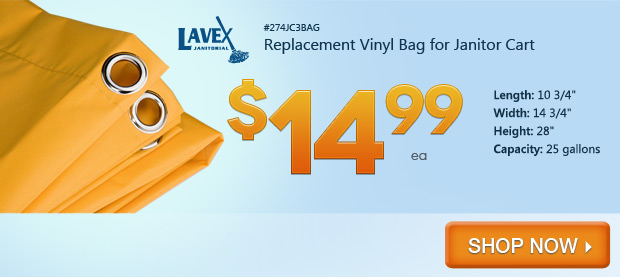 Lavex Replacement Vinyl Bag for Janitor Cart