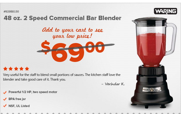 48 oz. 2 Speed Commercial Bar Blender