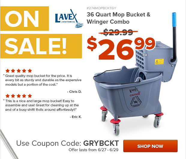 Lavex 36 Qt. Mop Bucket and Wringer Combo