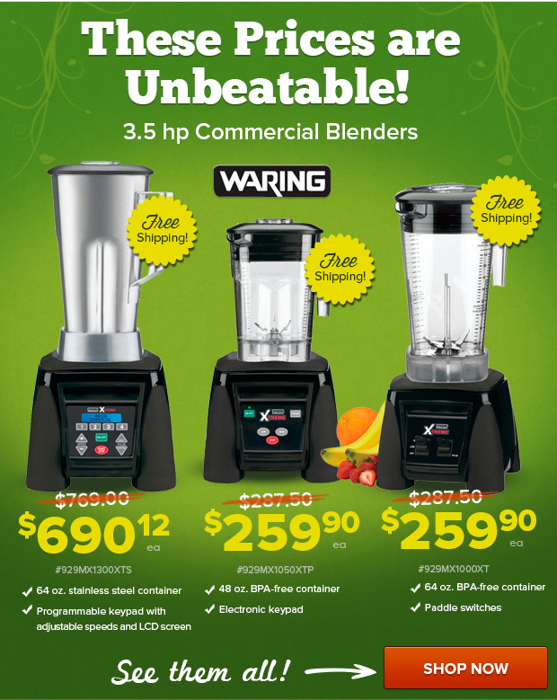 Waring Commercial Blenders at the Lowest Prices Anywhere!