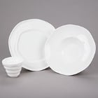 10 Strawberry Street Izabel Lam Ripples Bright White Porcelain Dinnerware