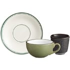 Stoneware Cups, Mugs, and Saucers