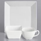 International Tableware Slope Bright White Porcelain Dinnerware