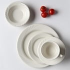 Tuxton Monterey Embossed Ivory (American White) China Dinnerware