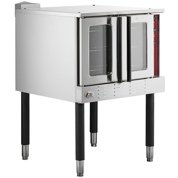 Scratch and Dent Cooking Performance Group FGC-100-DDL Deep Depth Single Deck Full Size Liquid Propane Convection Oven with Legs - 60,000 BTU