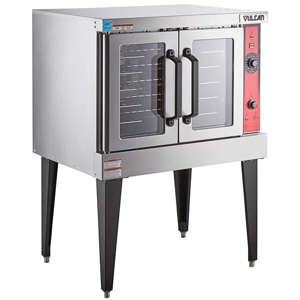 Scratch and Dent Vulcan VC4EDG Single Deck Full Size Electric Convection Oven with Solid State Controls and Legs - 480V, Field Convertible, 12.5 kW
