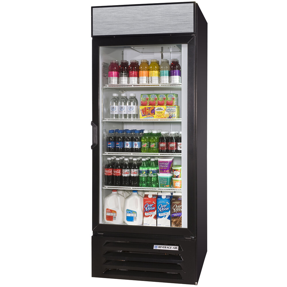Beverage Air LV271BLED Black LumaVue 30" Refrigerated Glass Door