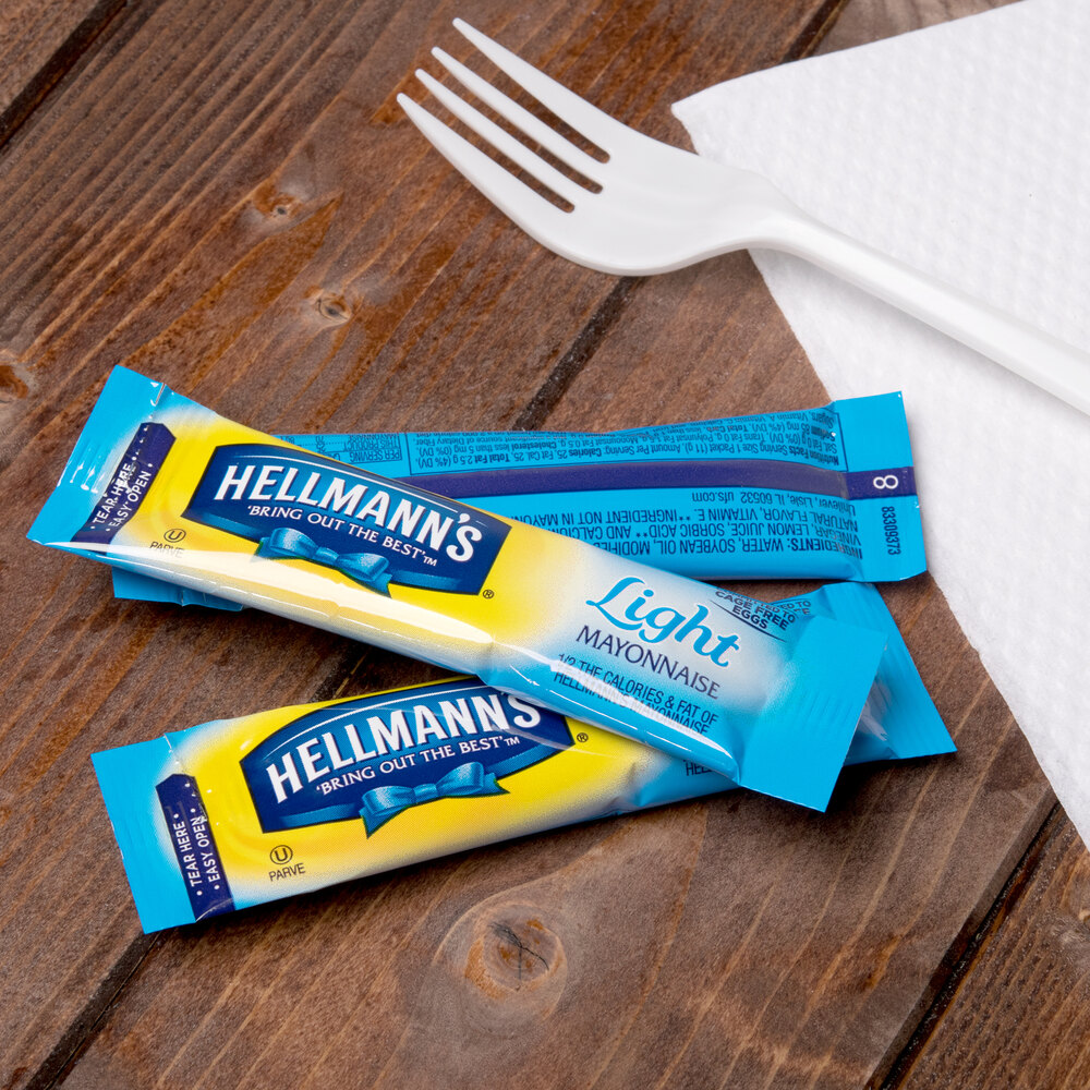 Hellmann's Light Mayonnaise 12 Gram Portion Packets 210/Case