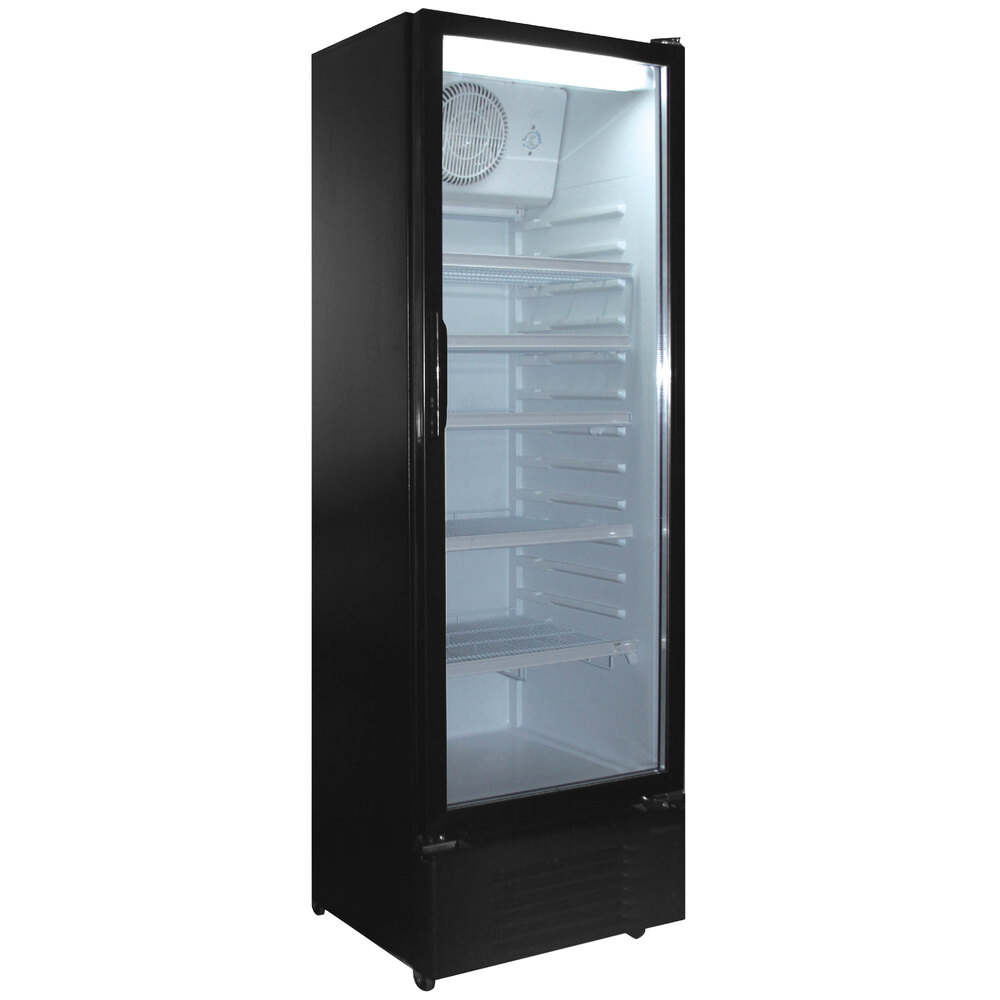 Excellence GDR13 24" Black Glass Door Merchandising Refrigerator 13.
