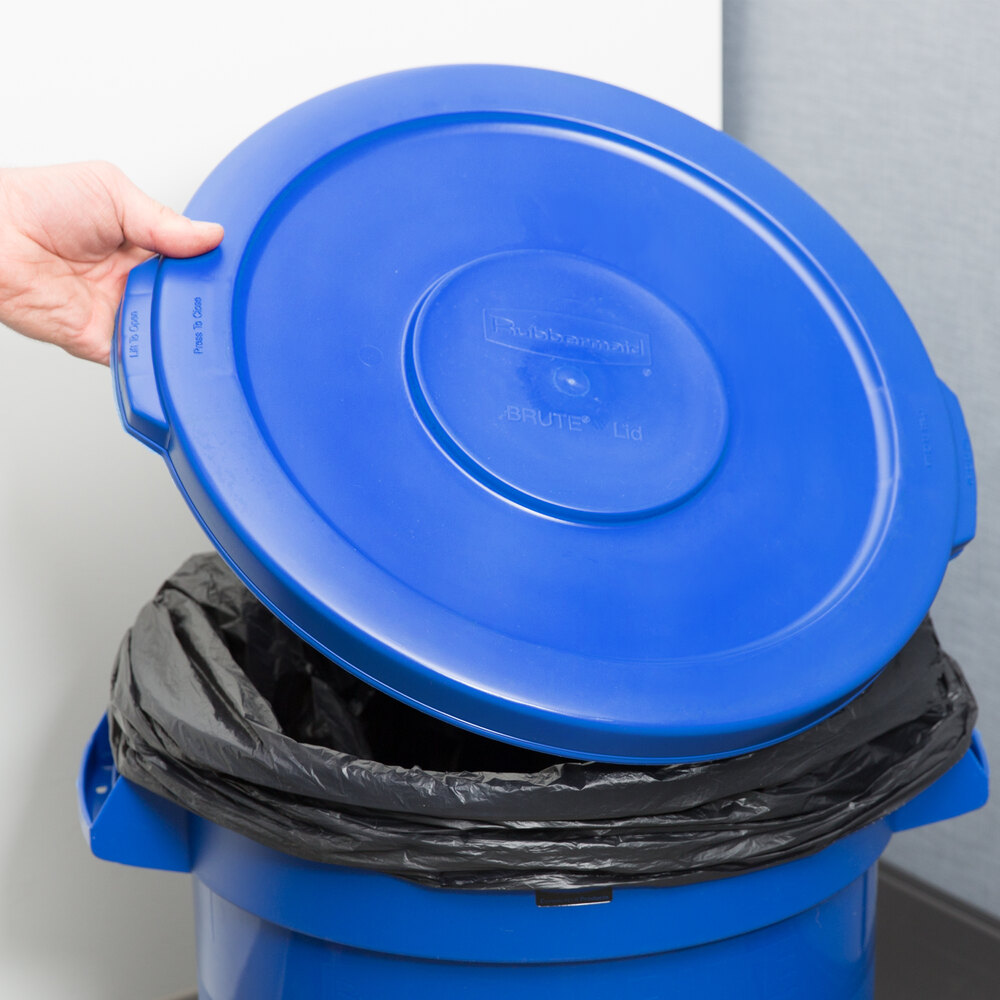 Rubbermaid BRUTE 1779700 Blue 10 Gallon Trash Can Lid