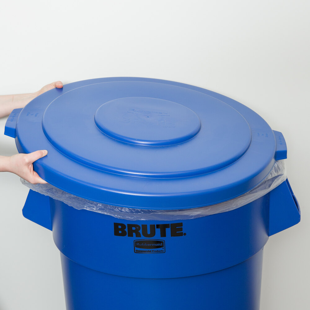 Rubbermaid BRUTE 1779733 Blue 55 Gallon Trash Can Lid