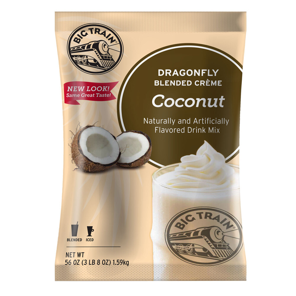 Big Train Dragonfly Coconut Blended Creme Frappe Mix 3.5 lb.