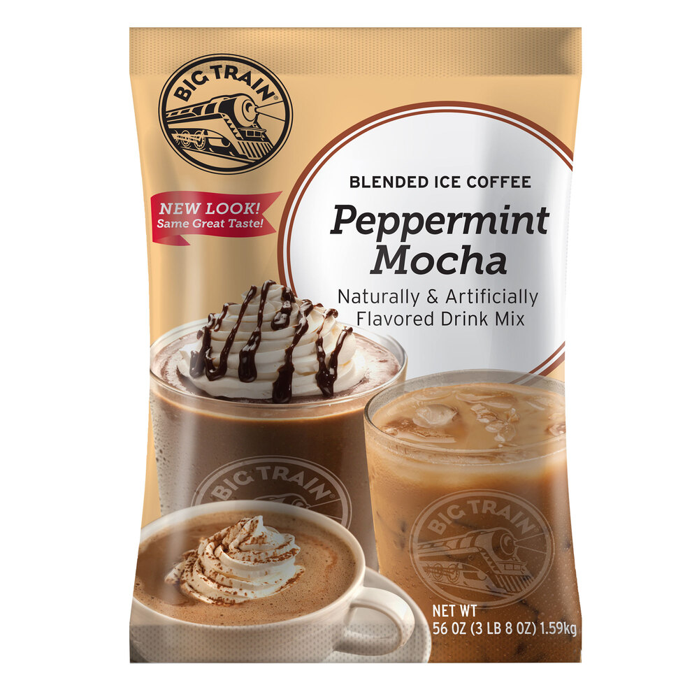Big Train Peppermint Mocha Blended Ice Coffee Mix 3.5 lb.