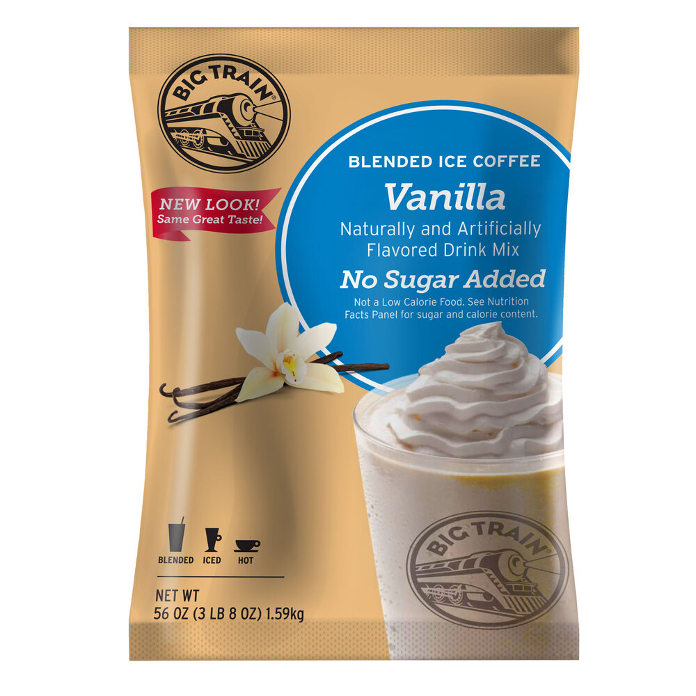 Big Train No Sugar Added Vanilla Blended Ice Coffee Mix 3.5 lb.