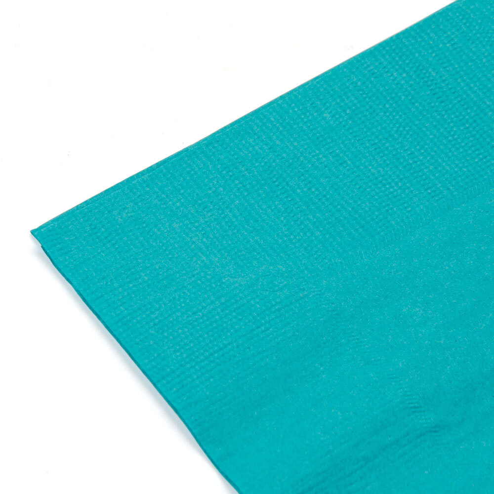 Choice 15" x 17" Teal 2Ply Paper Dinner Napkins 125 / Pack