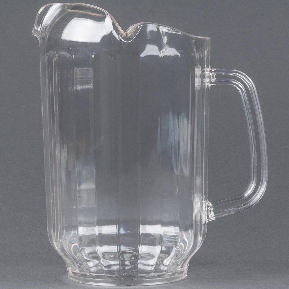 64 oz. Clear Plastic Pitcher with 3 Spouts