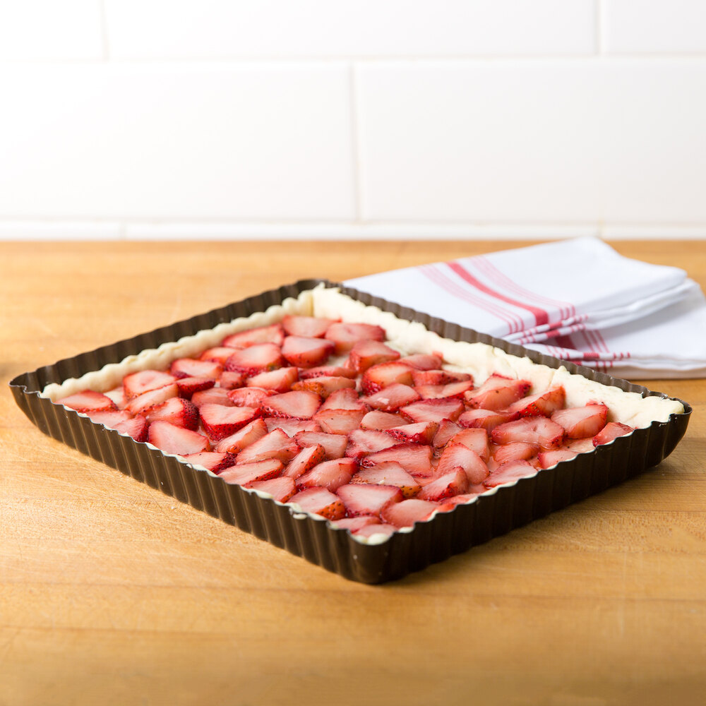 11 1/2" x 7 7/8" Rectangle Nonstick Tart / Quiche Pan with Removable