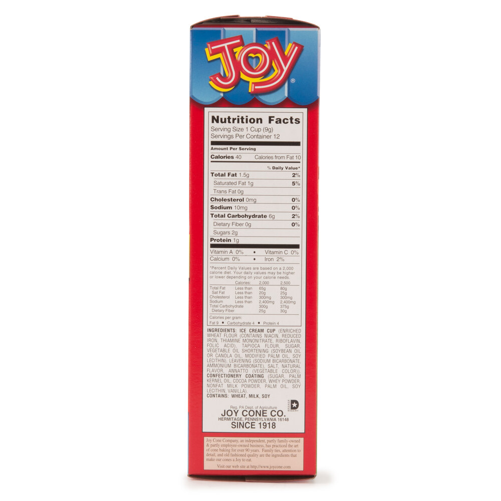 Joy 12 Count Chocolaty Dipped Cake Ice Cream Cones 12 / Case