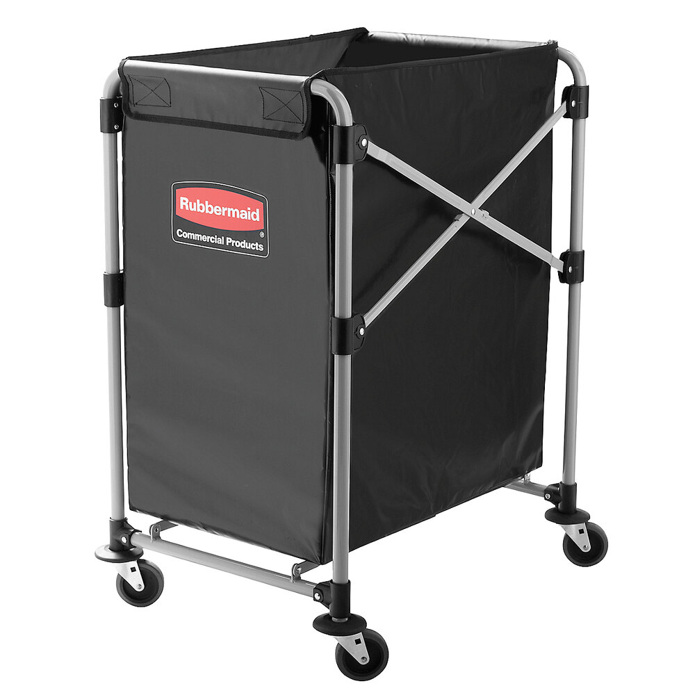 Rubbermaid 1881749 Collapsible 4 Bushel XFrame Folding Laundry Cart