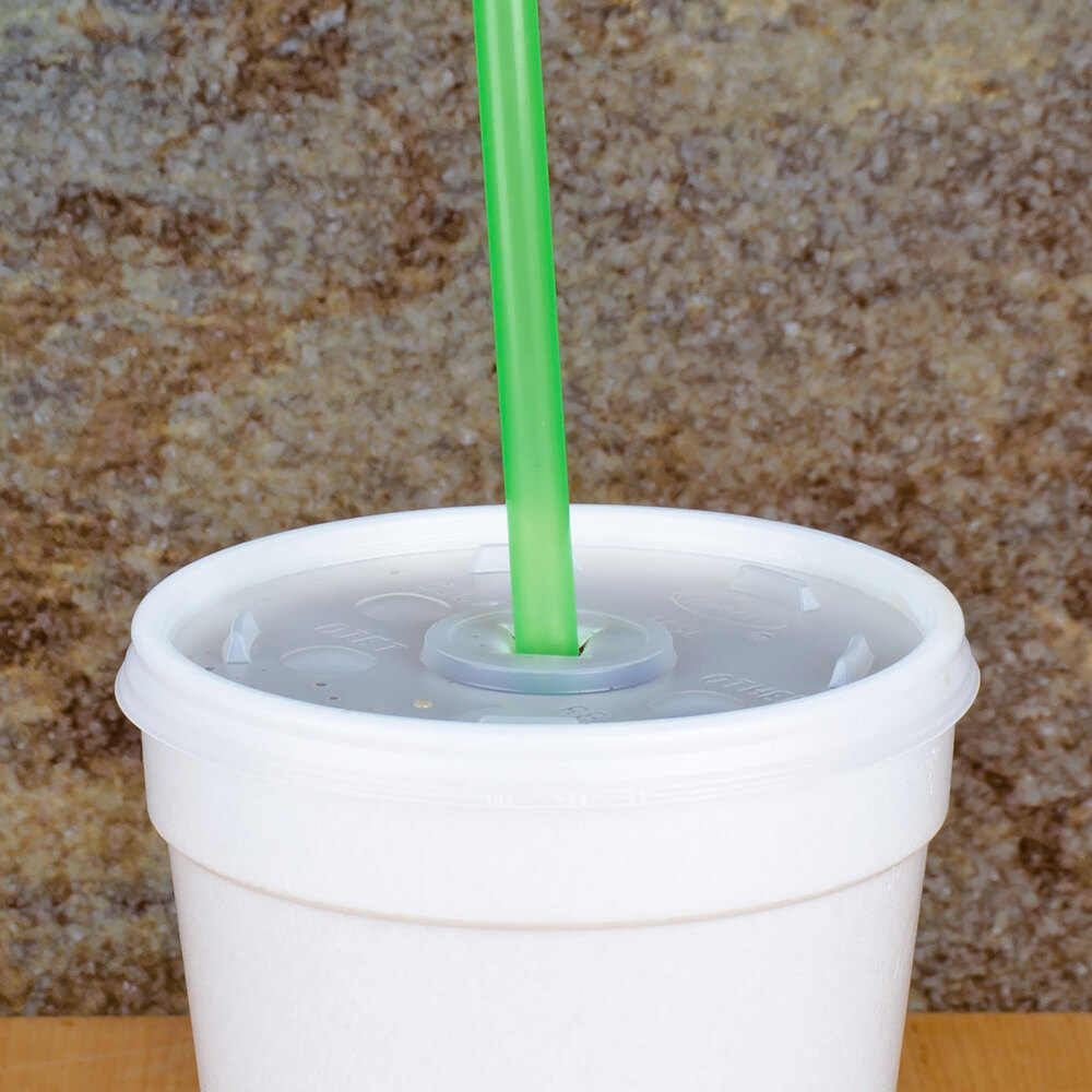 10" Green Unwrapped Straw 10000/Case