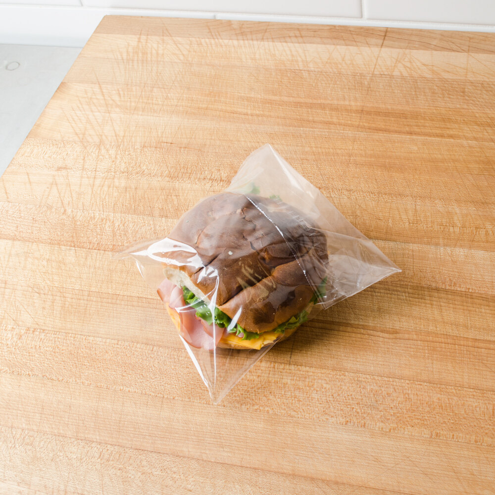 Plastic Lip and Tape Resealable Sandwich Bag 7" x 7" 1000/Case