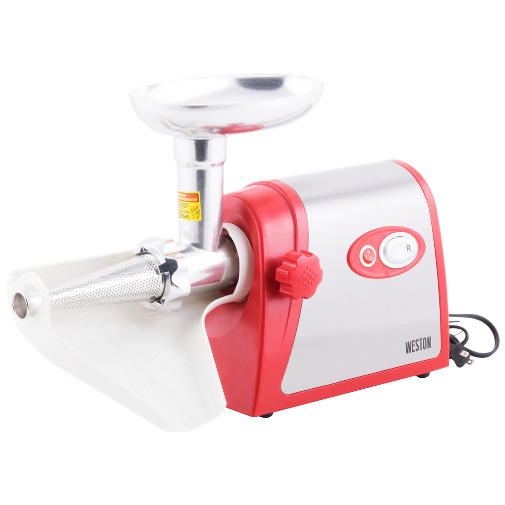 Weston 820102W 5 Deluxe Electric Meat Grinder with Tomato Strainer Attachment