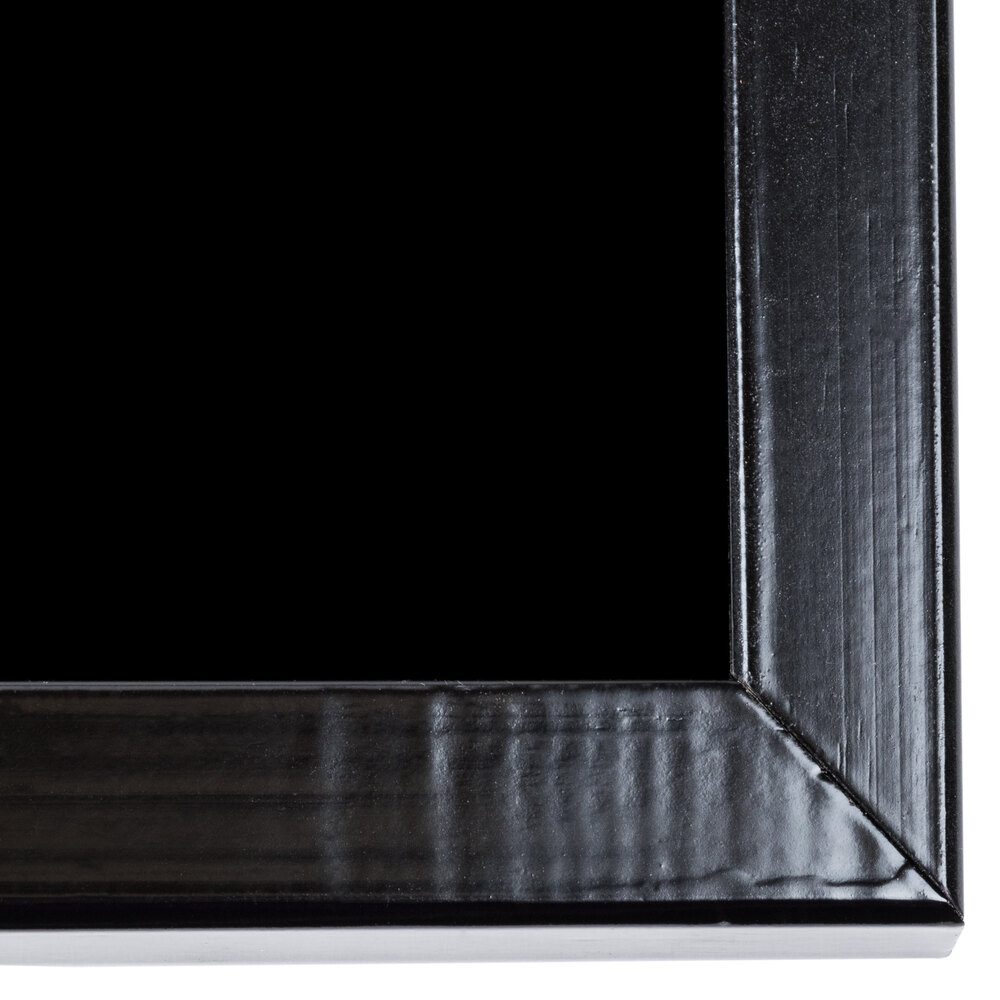 24" x 32" Dark Wood Frame Black Marker Board