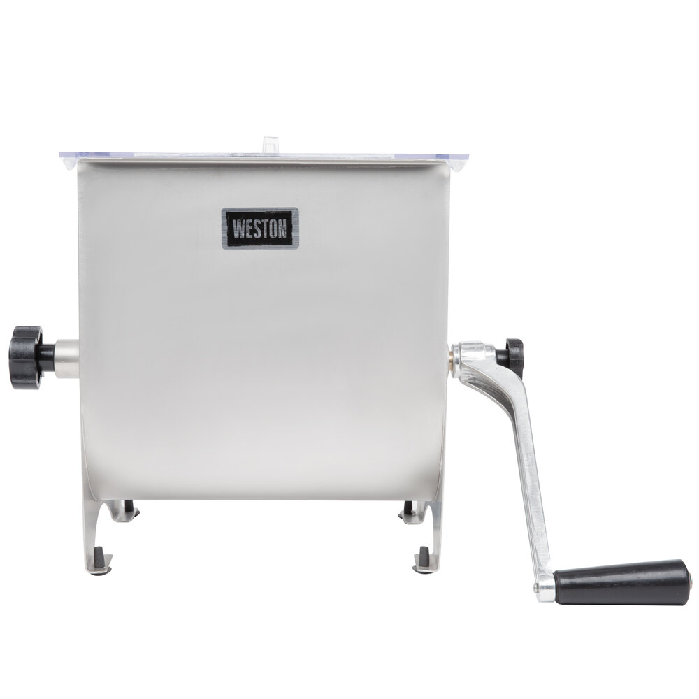 Weston 361901W 20 lb. Manual Meat Mixer with Removable Paddles