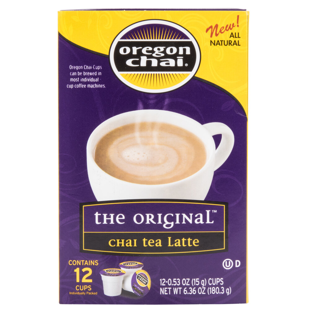 Oregon Chai, Chai Tea Latte Single Serve Cups 12/Box
