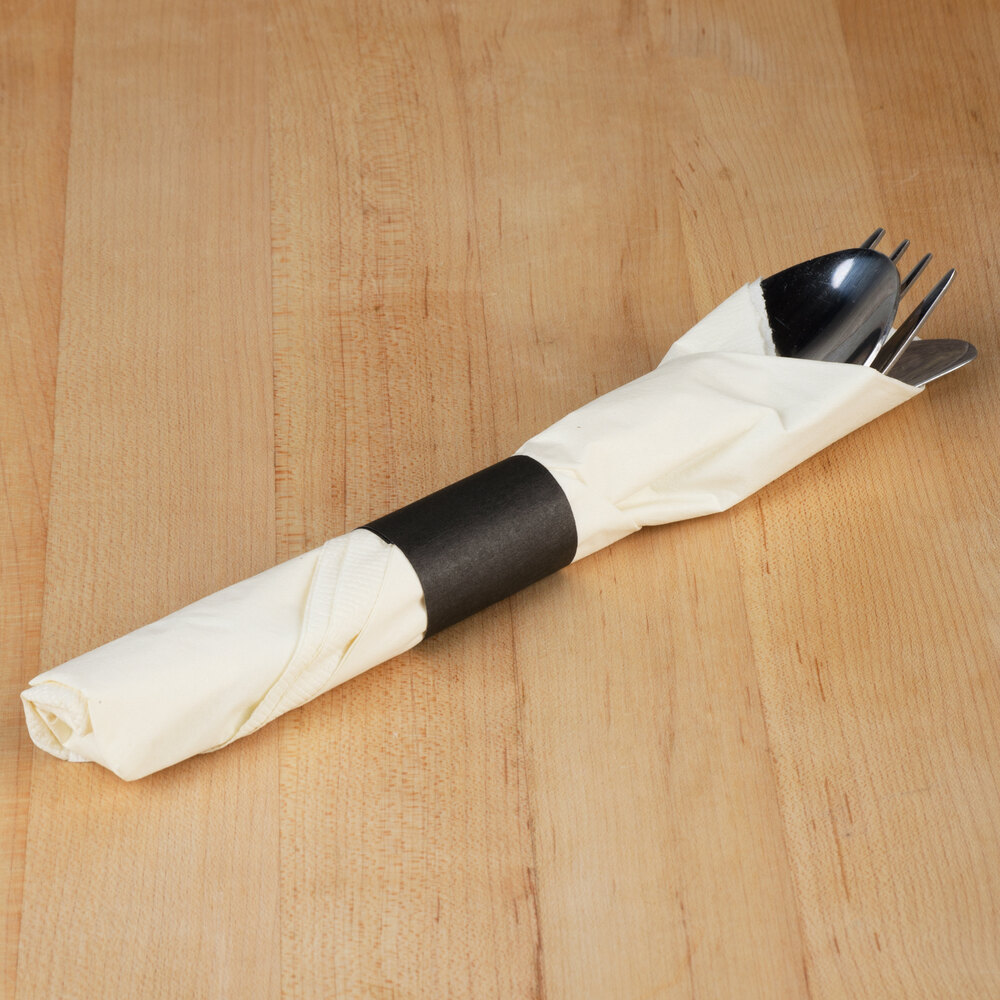 Black SelfAdhering Paper Napkin Band 2000/Box