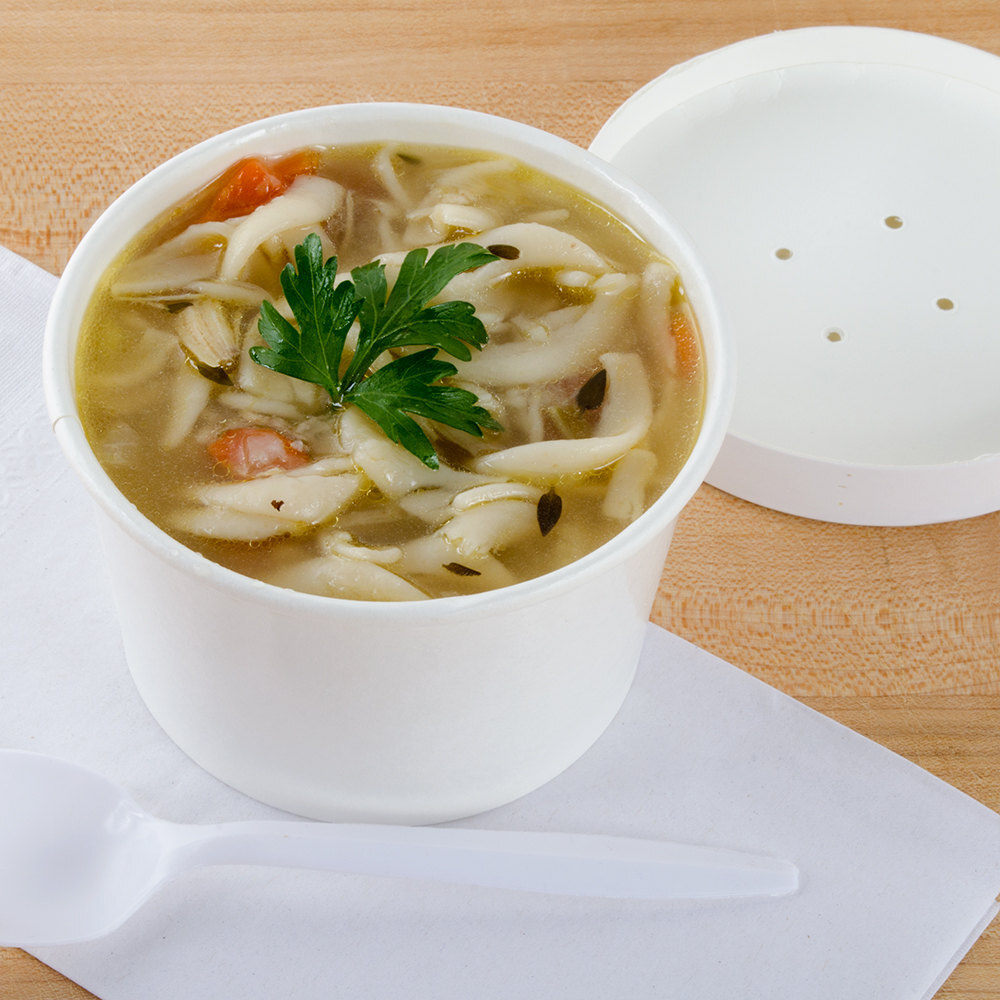 Choice 8 oz. DoubleWall Poly White Paper Soup / Hot Food Cup with