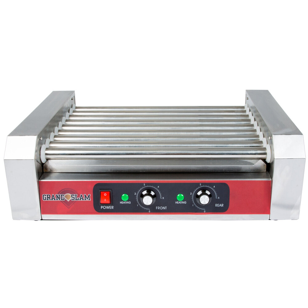 Grand Slam HDRG24 24 Hot Dog Roller Grill with 9 Rollers 110V, 1350W