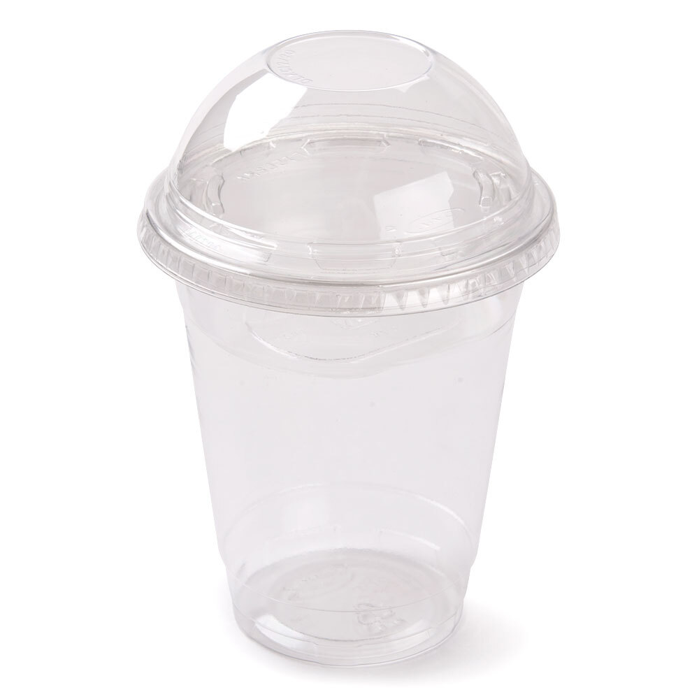 12 oz. Parfait Cup with 4 oz. FabriKal Insert, Flat Lid, and Dome Lid 100/Pack