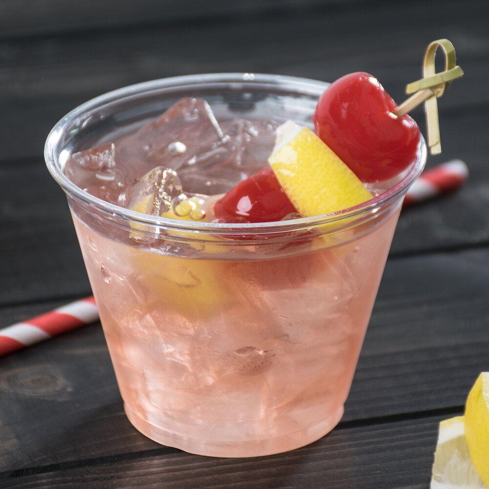 Dart Solo UltraClear TP9R 9 oz. Clear PET Plastic Squat Cold Cup 1000