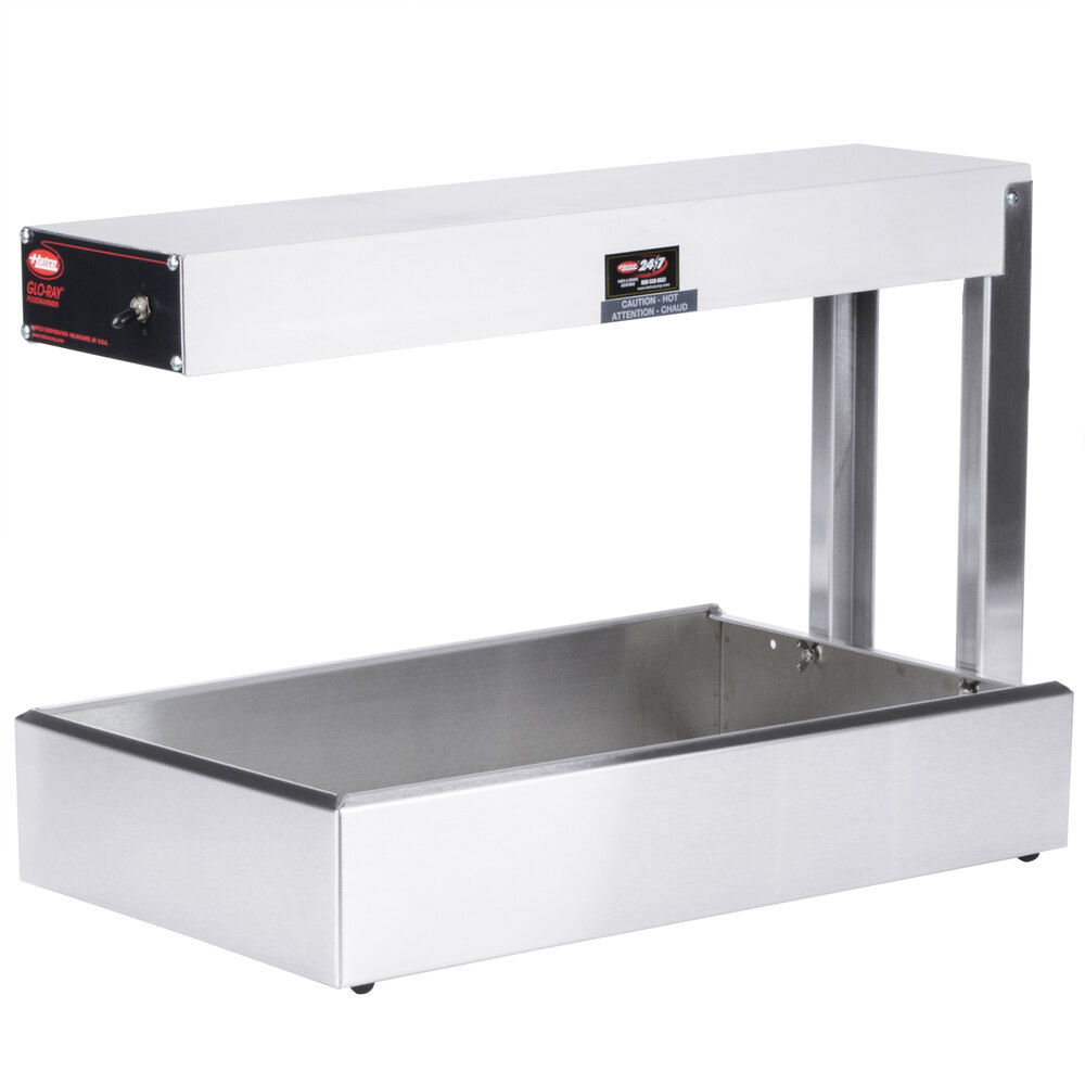 Hatco GRFF GloRay Glossy Gray 12 3/4" x 24" Portable Food Warmer