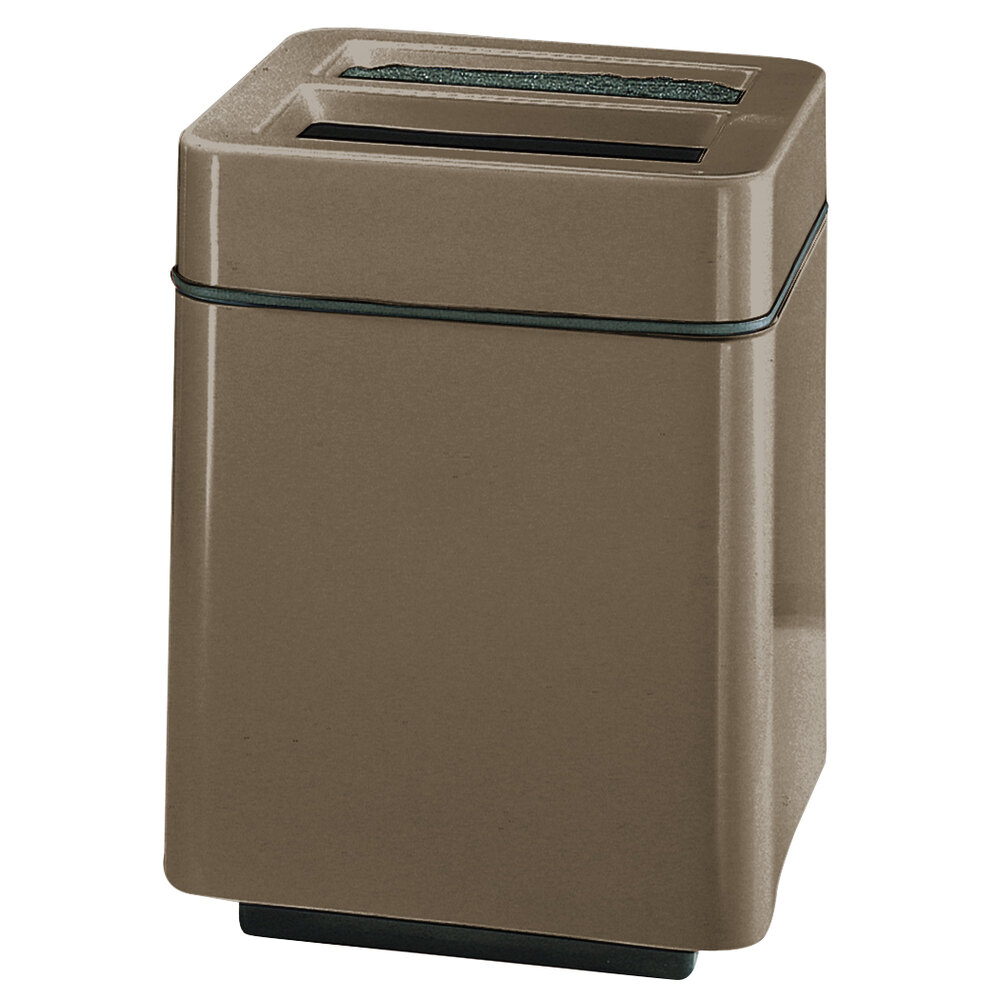 Rubbermaid FG2432SQSUT Ash/Trash Bronze Square Fiberglass Waste