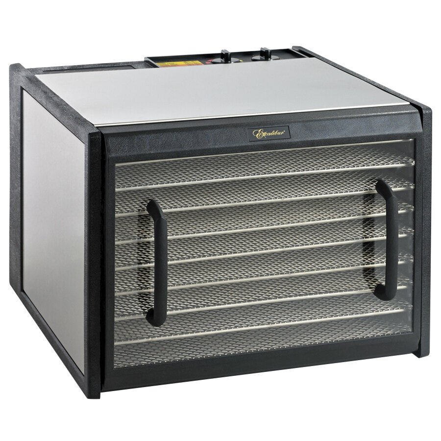 Excalibur D900CDSHD Stainless Steel Nine Rack Food Dehydrator with