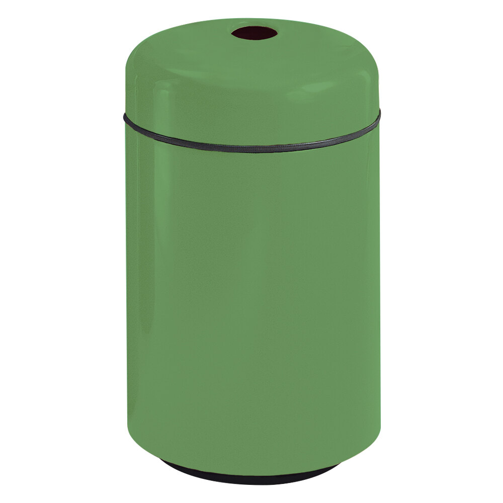 Rubbermaid FGFG1829C Recycling Singles Bright Green Round Fiberglass