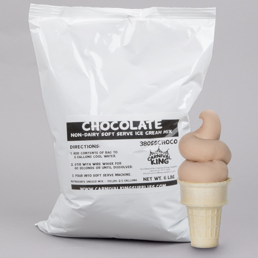 Carnival King NonDairy Chocolate Soft Serve Ice Cream Mix 6 lb. Bag