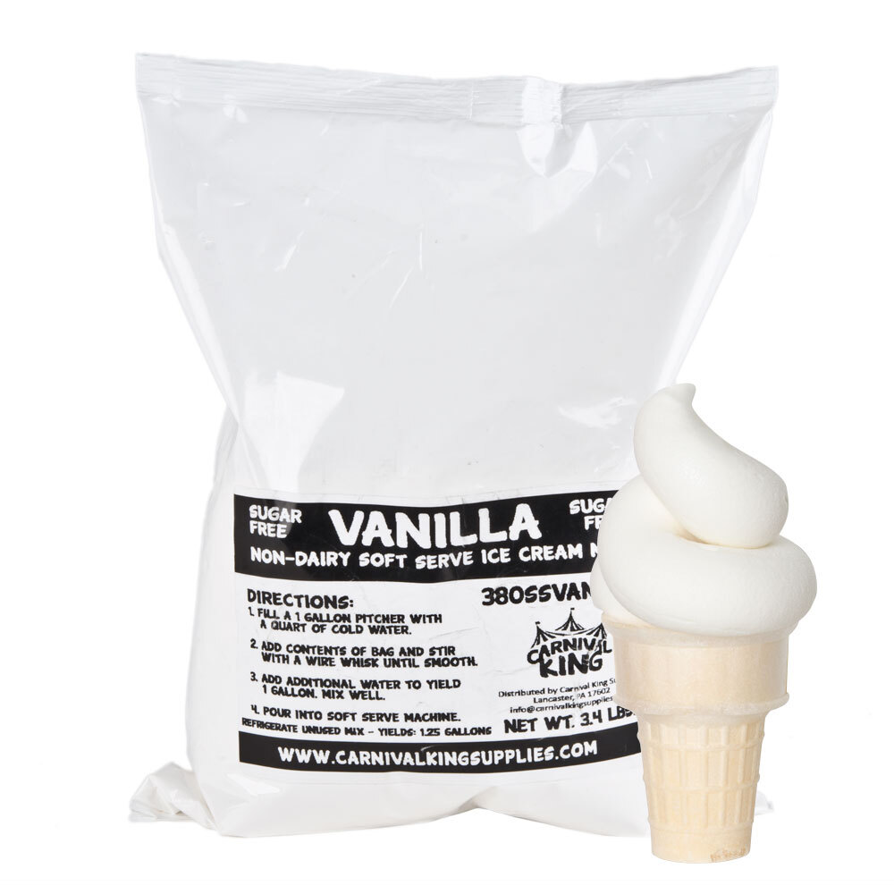 Carnival King NonDairy and Sugar Free Vanilla Soft Serve Ice Cream Mix