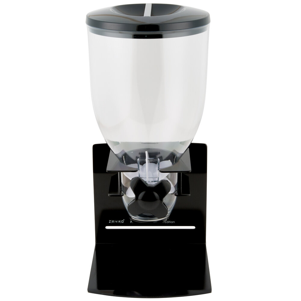 Zevro KCH06152 Black Professional Single Canister Dry Food Dispenser